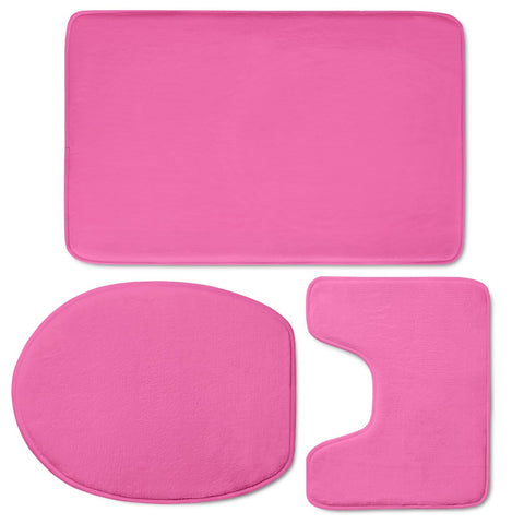 Image of Brilliant Rose Pink Toilet Three Pieces Set
