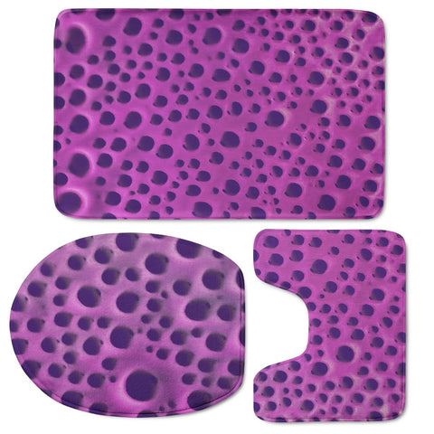 Image of Purple Abstract Print Design Toilet Three Pieces Set