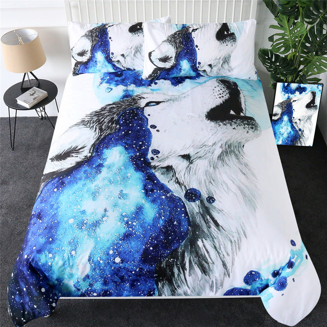 Howling Wolf by Scandy Girl Bedding Set - Beddingify
