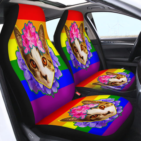 Image of Cat Flower SWQT2047 Car Seat Covers