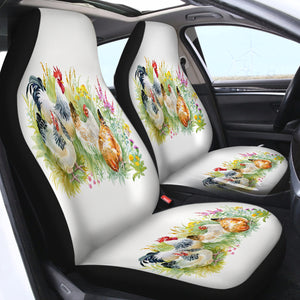 Chickens SWQT1099 Car Seat Covers