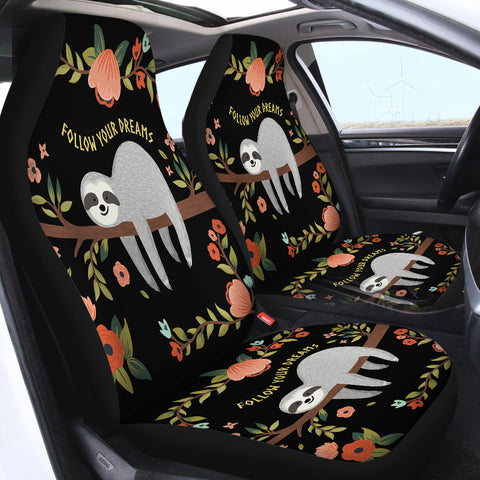 Image of Sloth SWQT0656 Car Seat Covers