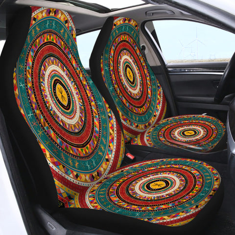 Image of Circle Mandala Pattern SWQT0036 Car Seat Covers