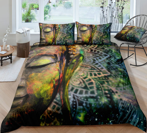 Image of Closeup Buddha Abstract Art Bedding Set - Beddingify