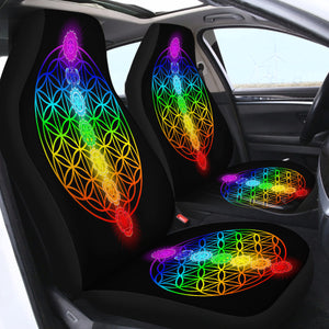 7 Color Chakra SWQT0042 Car Seat Covers