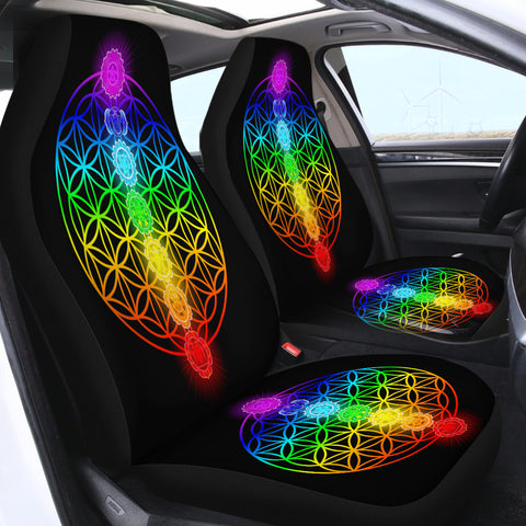Image of 7 Color Chakra SWQT0042 Car Seat Covers