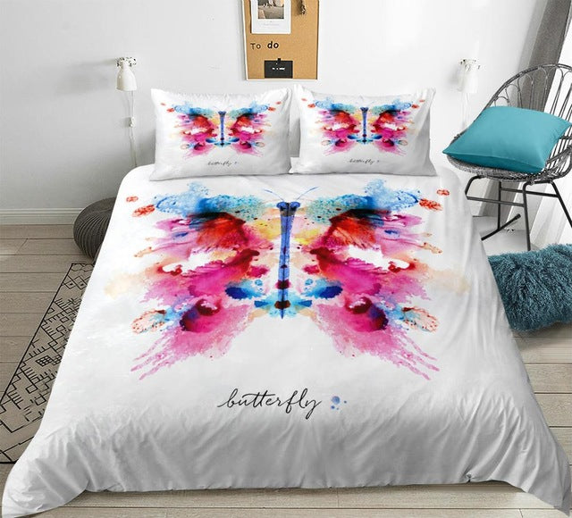 Colored Butterfly Bedding Set - Beddingify