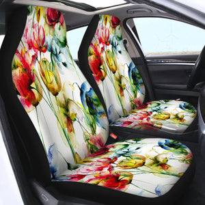 Colorful Flower SWQT2234 Car Seat Covers