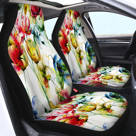Image of Colorful Flower SWQT2234 Car Seat Covers