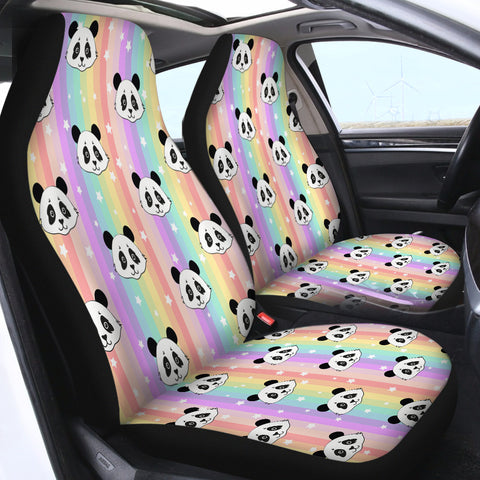 Image of Colorful Panda SWQT0057 Car Seat Covers