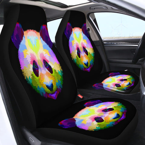 Image of Colorful Panda SWQT0072 Car Seat Covers