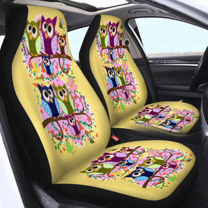 Cartoon Owl SWQT0528 Car Seat Covers