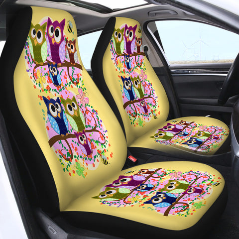 Image of Cartoon Owl SWQT0528 Car Seat Covers