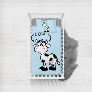 Cow SWCC0742 Crib Bedding, Crib Fitted Sheet, Crib Blanket