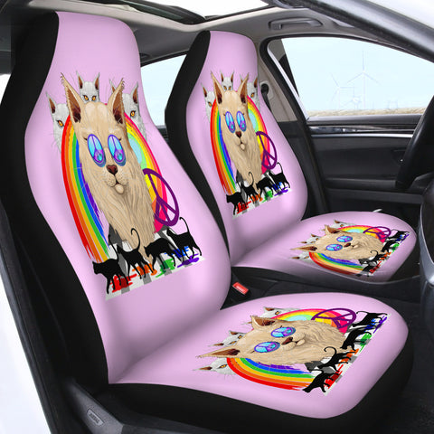 Image of Cute Cat SWQT2085 Car Seat Covers