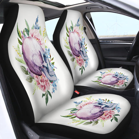 Image of Floral Skull SWQT0017 Car Seat Covers