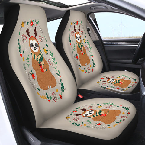 Image of Cute Sloth SWQT2237 Car Seat Covers