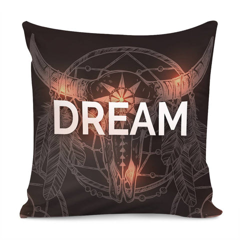 Image of Dream Catcher Bull Design Pillow Cover