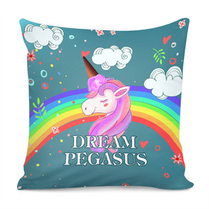 Unicorns With Ice Cream Pillow Cover