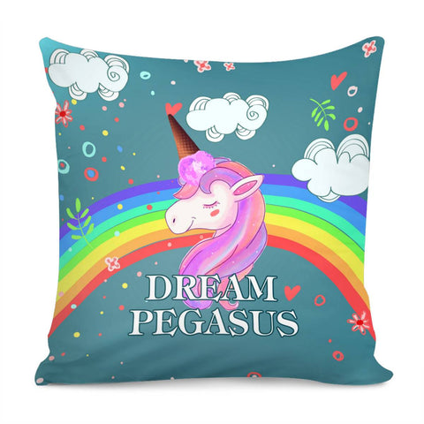 Image of Unicorns With Ice Cream Pillow Cover
