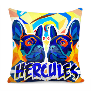 Colorful Bulldogs Pillow Cover