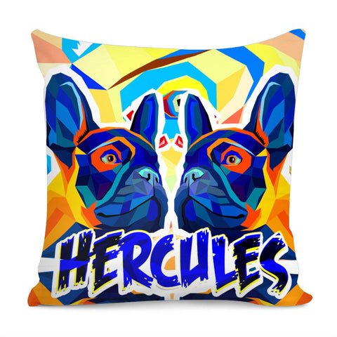 Image of Colorful Bulldogs Pillow Cover