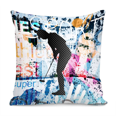 Image of Golf Graffiti. Pillow Cover