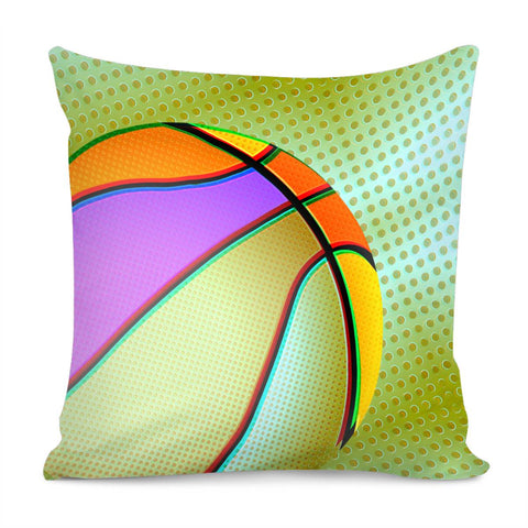 Image of Colorful Basketball Pillow Cover