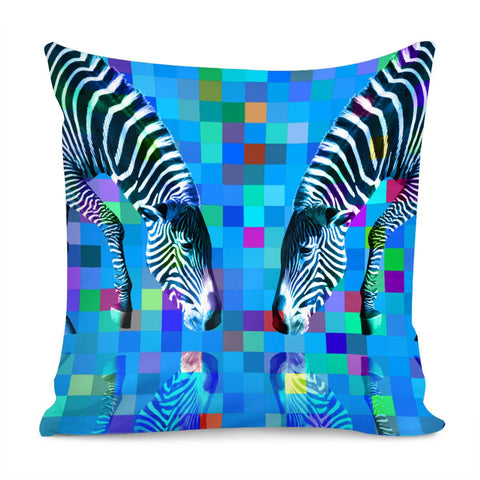 Image of Zebra Reflection Pillow Cover