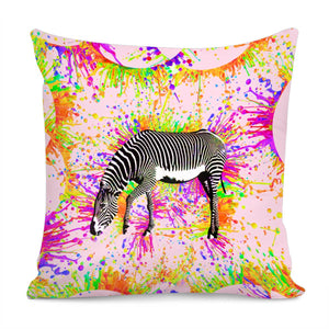 Painted Zebra Pillow Cover