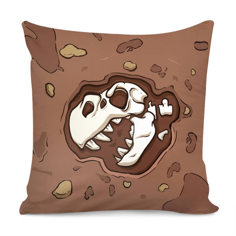 Image of Dinosaurs Skull Pillow Cover