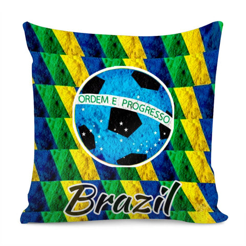 Image of Brazil Football Pillow Cover
