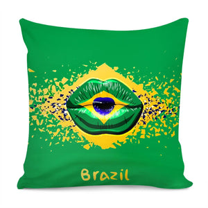 Abstract Brazil Football Pillow Cover