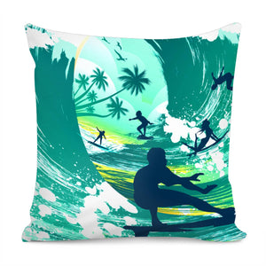 Surfing Pillow Cover