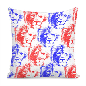 Lion Heads Pillow Cover