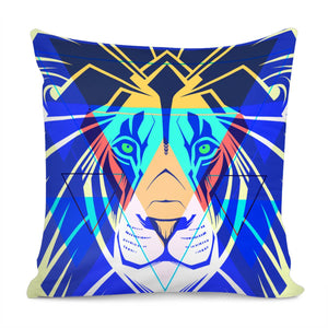 Geometric Lion Pillow Cover