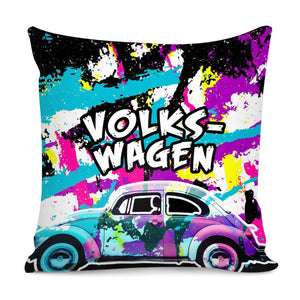 Crazy Car Pillow Cover