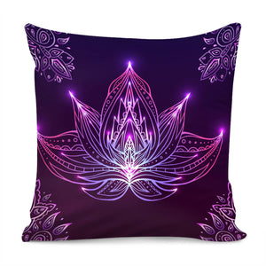 Dreamy Purple Lotus Flower Pillow Cover