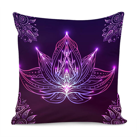 Image of Dreamy Purple Lotus Flower Pillow Cover