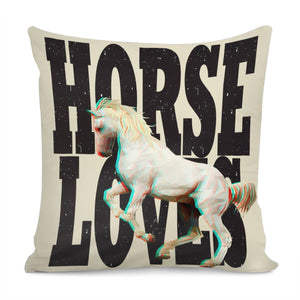 Creative White Horse Pillow Cover