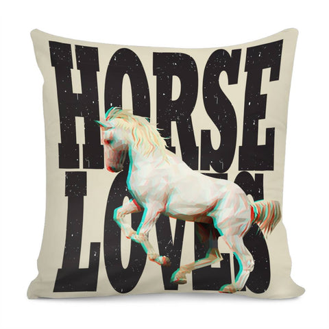 Image of Creative White Horse Pillow Cover