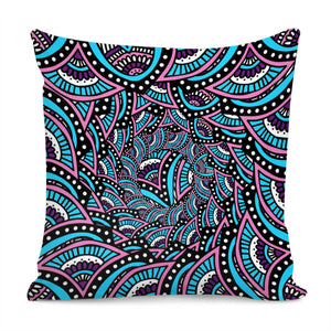 Spiral Mandala Design Pillow Cover