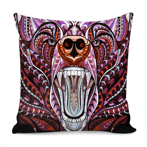 Mandala Bohemian Bear Pillow Cover