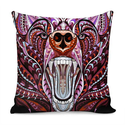 Image of Mandala Bohemian Bear Pillow Cover