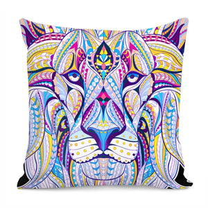 Bohemian Mandala Lion Pillow Cover