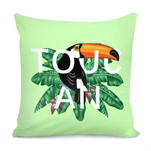 Tropical Bird Toucan Lover Pillow Cover