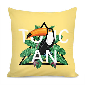 Tropical Bird Toucan Print Pillow Cover