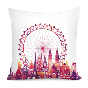 Ferris Wheel Skyline! Pillow Cover