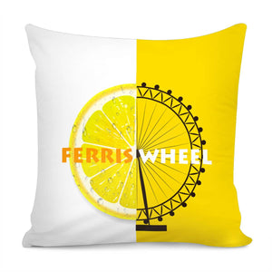 Lemon Ferris Wheel Pillow Cover