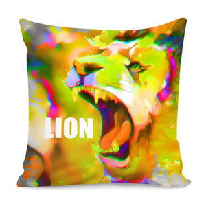 Colorful Lion Pillow Cover